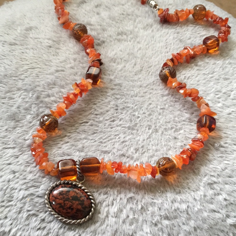 Handmade vintage 925 bread necklace